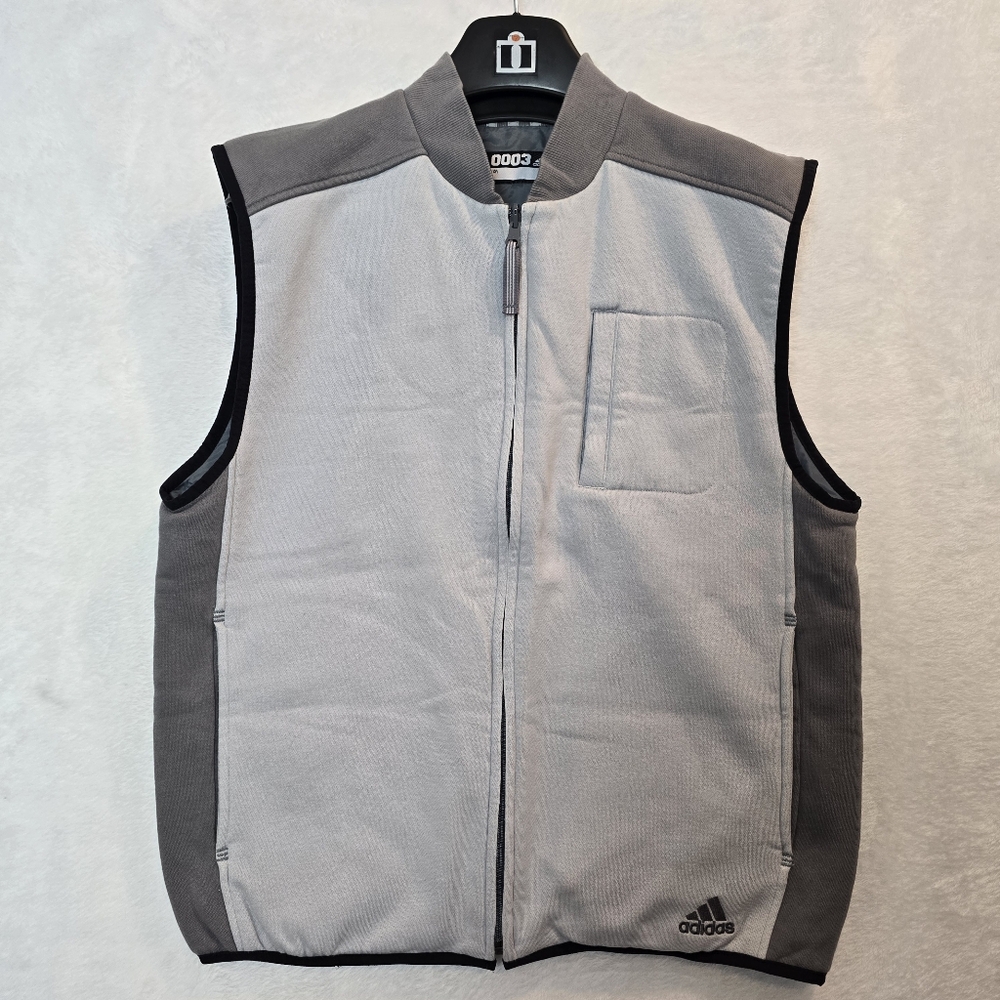 Adidas Reversible Gray Vest Golf Activewear Outdoors Preppy Small